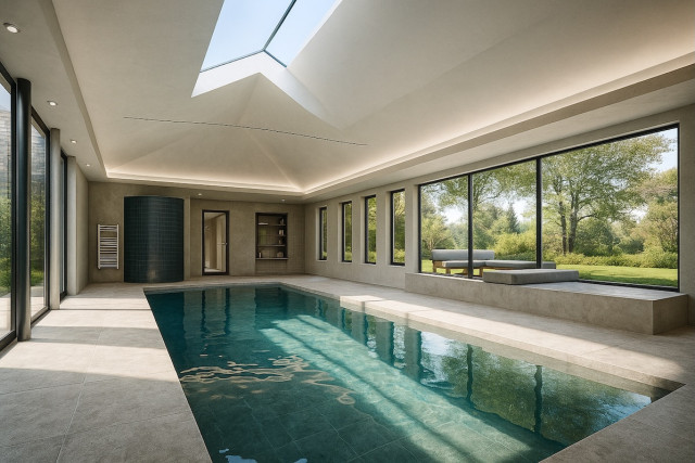 Swimming pool William Green Architects Oxford Cotswolds