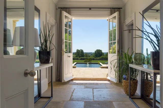 William Green Architects Stoke Gap House View out from the hall