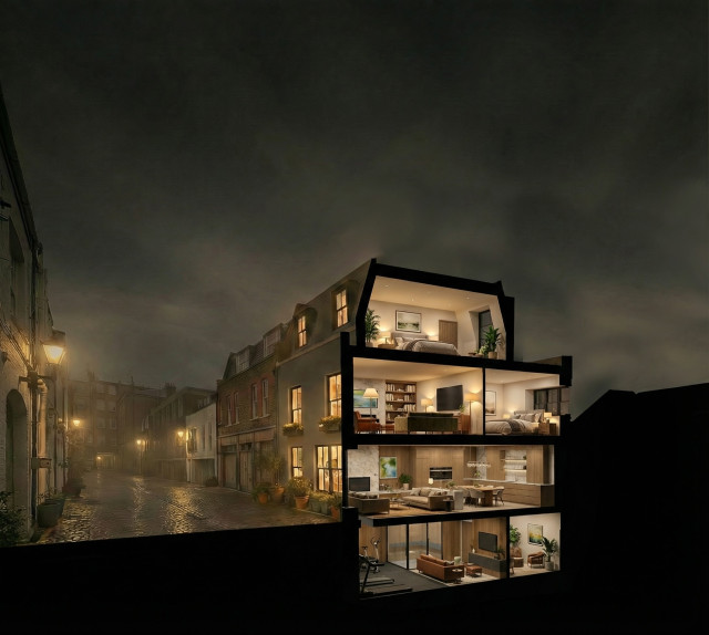 London Mews William Green Architects Cut Through Design