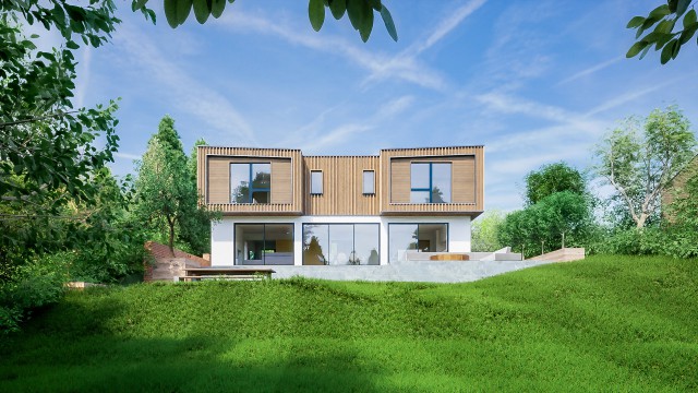 William Green Architects The Hazels view from the garden
