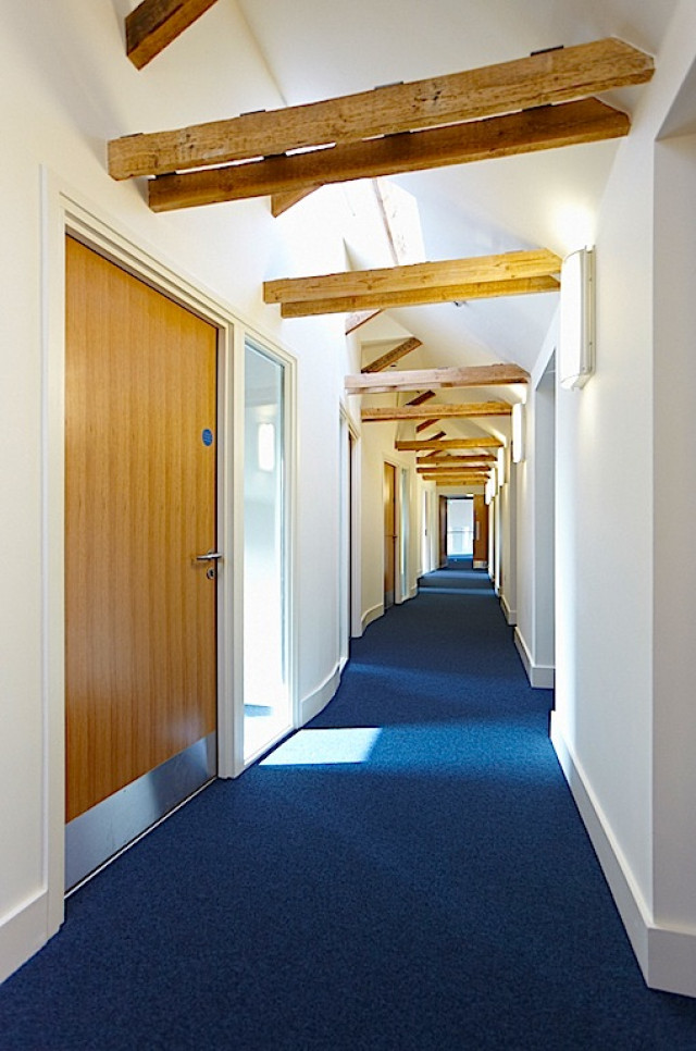 William Green Architects Nick Shipp Architects Monkton Music School corridor