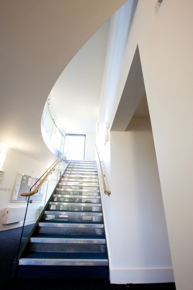 William Green Architects Nick Shipp Architects Monkton Music School stair hall 