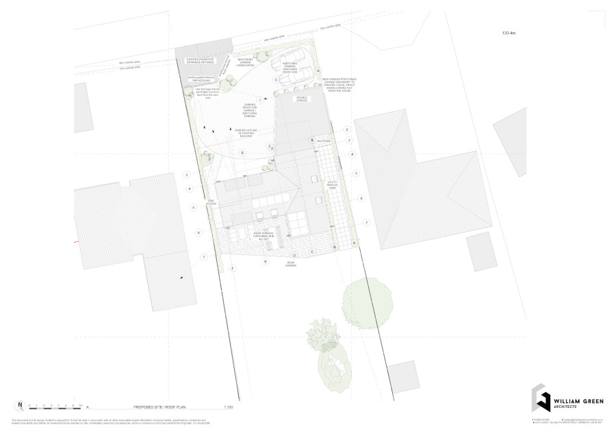 William Green Architects Milton Road Northampton site plan