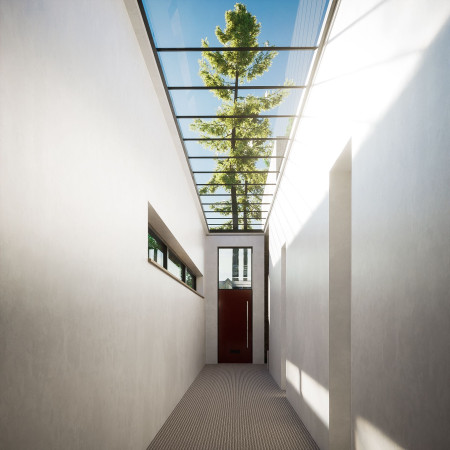 Comtemporary House Oxfordshire William Green Architects entrance LR