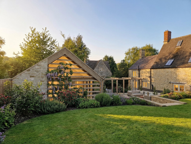Cotswolds games and outside terrace William Green Architects
