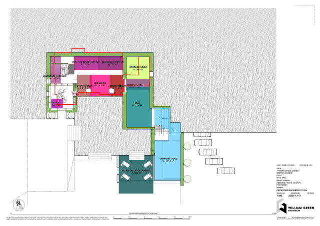William Green Architects Hill House Oxford basement plan