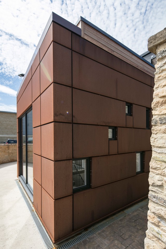 William Green Architects Solid Structures Offices corner detail